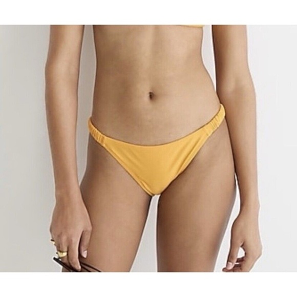 NWT J. Crew Scrunchie Strap Full-coverage Bikini Bottom Black Sz XL - Picture 3 of 13